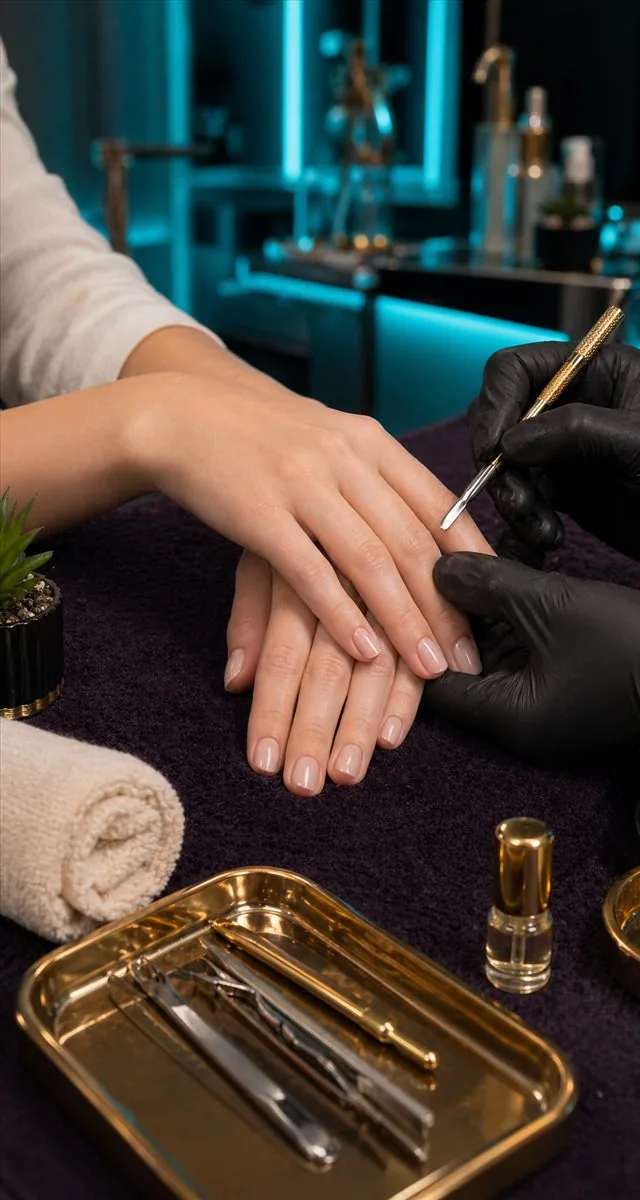 Builder gel style overlay manicure at RM Nail Salon